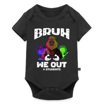 Outfit for students, fun for school days and gamers - Baby Premium short-sleeve bodysuit - black - Front