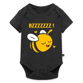 Bee - Baby Premium short-sleeve bodysuit - black - Front