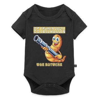 SHOT THE EARLY BIRD SELF-DEFENSE - Baby Premium short-sleeve bodysuit - black - Front