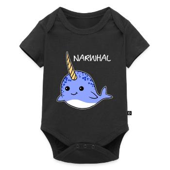 Cute Narwhal Unicorn Of The Sea Cool Sea Animal - Baby Premium short-sleeve bodysuit - black - Front