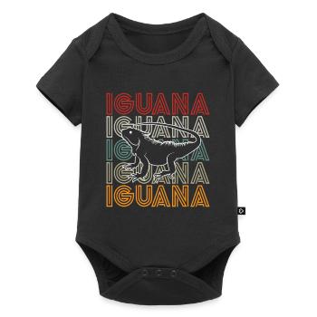 Iguanian Reptile Lover Herpetologist - Baby Premium short-sleeve bodysuit - black - Front