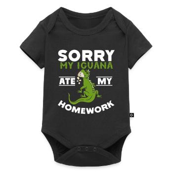 Iguanian Reptile Lover Herpetologist - Baby Premium short-sleeve bodysuit - black - Front