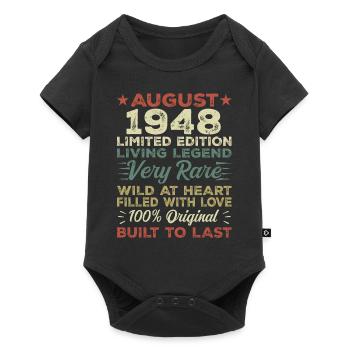 Août 1948 - Idée cadeau pour août 1948 - 1948 - Body à manches courtes Premium Bébé - noir - Devant