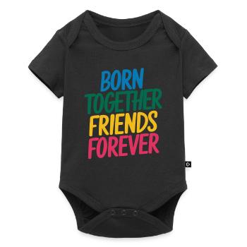 Gemini - Born Together Friends Forever - Baby Premium short-sleeve bodysuit - black - Front