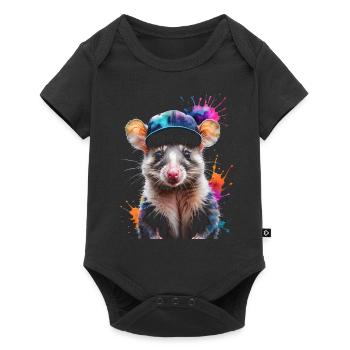Opossum Snapback Cap Cool Tier Design Print - Baby Premium short-sleeve bodysuit - black - Front