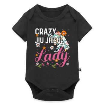 Fille de Jiu Jitsu Brésilien - Dame Folle de Jiu Jitsu - Body à manches courtes Premium Bébé - noir - Devant