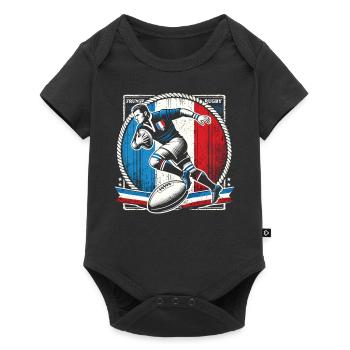 Maillot de la France Rugby - Body à manches courtes Premium Bébé - noir - Devant