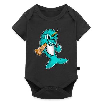 Pas une licorne Drôle Narval Créature des profondeurs Cool - Body à manches courtes Premium Bébé - noir - Devant