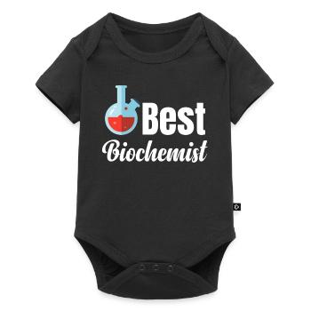 Meilleur scientifique drôle en biochimie - Body à manches courtes Premium Bébé - noir - Devant