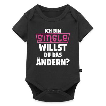 Single Men, Women Solo, Bachelor, Bachelor - Baby Premium short-sleeve bodysuit - black - Front