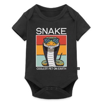 Snake Coolest Pet On Earth Retro Sunglasses - Baby Premium short-sleeve bodysuit - black - Front