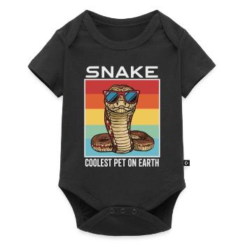 Snake Coolest Pet On Earth Retro Sunglasses - Baby Premium short-sleeve bodysuit - black - Front