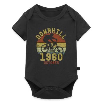Birthday Downhill Bike Bike October 1960 - Baby Premium short-sleeve bodysuit - black - Front