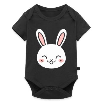 Petit bébé lapin - Body à manches courtes Premium Bébé - noir - Devant