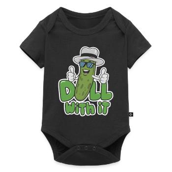 Cucumber Joke Dill With It Funny Design - Baby Premium short-sleeve bodysuit - black - Front