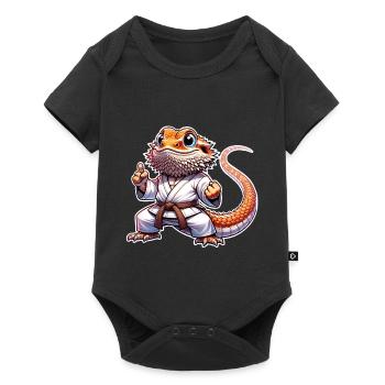Bearded Dragons Bearded Dragons Karate Samurai - Baby Premium short-sleeve bodysuit - black - Front