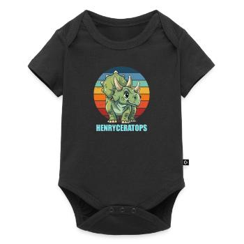 Henryceratops Gift Idea for Henry - Baby Premium short-sleeve bodysuit - black - Front