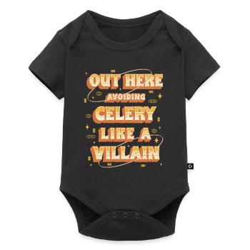 Allergie au céleri ici Éviter le céleri - Body à manches courtes Premium Bébé - noir - Devant