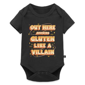 Allergie au gluten Intolérance au gluten - Body à manches courtes Premium Bébé - noir - Devant