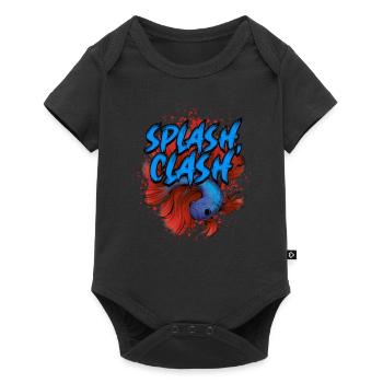 Betta Fish Siamese Betta Fish Splash Clash - Baby Premium short-sleeve bodysuit - black - Front