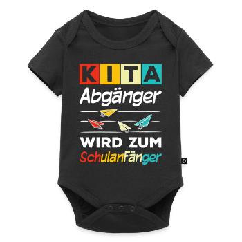 Kita Abgänger Wir Zum Schulanfänger Einschulung - Baby Premium Kurzarmbody - Schwarz - Vorne