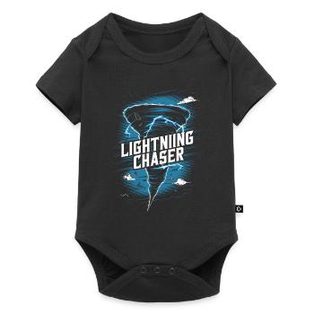 Erlebe Die Faszinierende Welt Des Tornadojagens - Baby Premium Kurzarmbody - Schwarz - Vorne