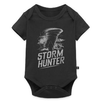 Erlebe Die Faszinierende Welt Des Tornadojagens - Baby Premium Kurzarmbody - Schwarz - Vorne