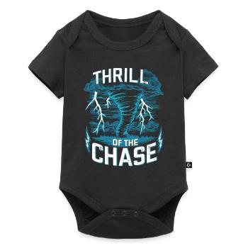 Erlebe Die Faszinierende Welt Des Tornadojagens - Baby Premium Kurzarmbody - Schwarz - Vorne