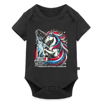 Magical Patriotism American Unicorn United States - Baby Premium short-sleeve bodysuit - black - Front