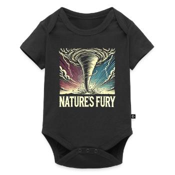 Erlebe Die Faszinierende Welt Des Tornadojagens - Baby Premium Kurzarmbody - Schwarz - Vorne