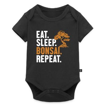 Eat Sleep Bonsai Repeat Indoor Bonsai Bonsai Pots - Baby Premium short-sleeve bodysuit - black - Front