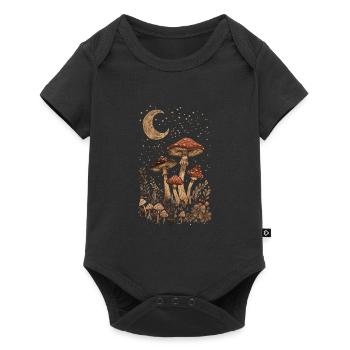 Vintage Fairycore Cottagecore Goblincore Mushroom - Baby Premium short-sleeve bodysuit - black - Front