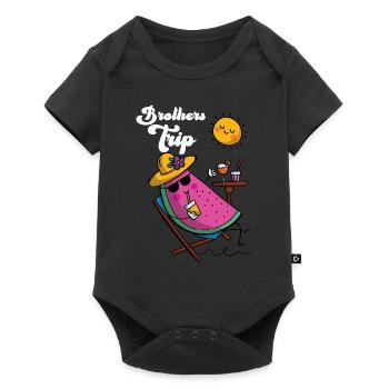 Sibling Brothers Journey - Baby Premium short-sleeve bodysuit - black - Front
