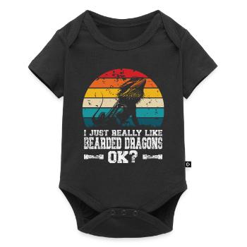 I like bearded dragons - Baby Premium short-sleeve bodysuit - black - Front