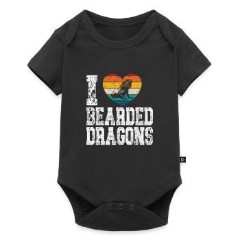 i love bearded dragons - Baby Premium short-sleeve bodysuit - black - Front