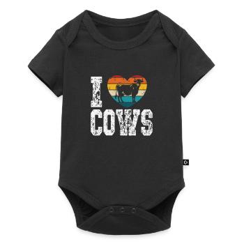 J’aime les vaches - Body à manches courtes Premium Bébé - noir - Devant