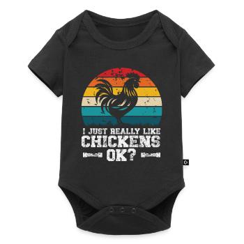 I like chickens - Baby Premium short-sleeve bodysuit - black - Front