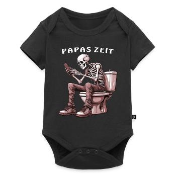 SKELETON TOILET DAD TIME - Baby Premium short-sleeve bodysuit - black - Front