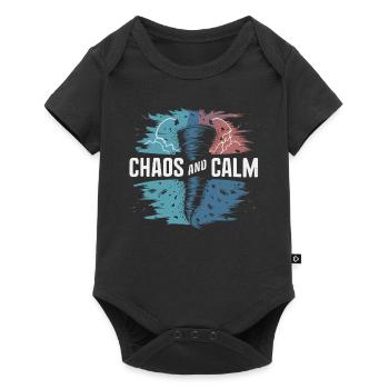 Découvrez le monde fascinant de la chasse aux tornades - Body à manches courtes Premium Bébé - noir - Devant
