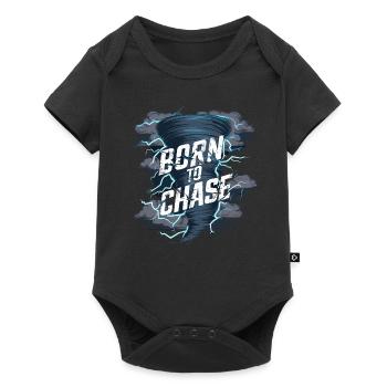 Découvrez le monde fascinant de la chasse aux tornades - Body à manches courtes Premium Bébé - noir - Devant