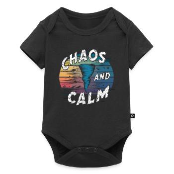 Découvrez le monde fascinant de la chasse aux tornades - Body à manches courtes Premium Bébé - noir - Devant