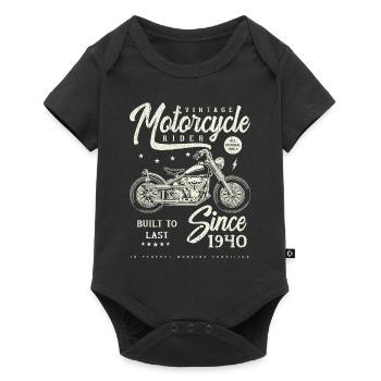Moto Vintage Motards Moto Anniversaire 1940 - Body à manches courtes Premium Bébé - noir - Devant