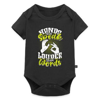 ASL Interpreter Hands That Speak Louder Than Words - Baby Premium short-sleeve bodysuit - black - Front