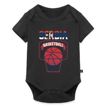 Serbien Basketball Serbia Basket Kosarka Srbija - Baby Premium short-sleeve bodysuit - black - Front
