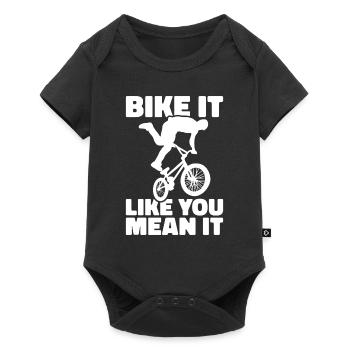BMX Freestyle Biker Bike Bike BMX Rider - Body à manches courtes Premium Bébé - noir - Devant