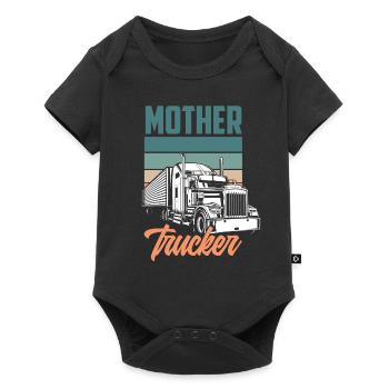 Rétro chauffeur de camion jeu de mots cadeau - Body à manches courtes Premium Bébé - noir - Devant