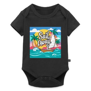 BOATS, SAIL AWAY - Baby Premium short-sleeve bodysuit - black - Front