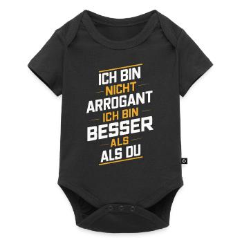 Sarcasme Ironie Drôle Paroles sarcastiques - Body à manches courtes Premium Bébé - noir - Devant