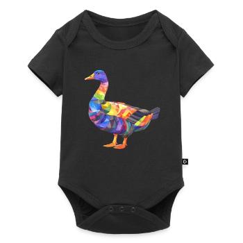 Colorful Goose Geometric Artwork - Baby Premium short-sleeve bodysuit - black - Front