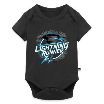 Erlebe Die Faszinierende Welt Des Tornadojagens - Baby Premium Kurzarmbody - Schwarz - Vorne